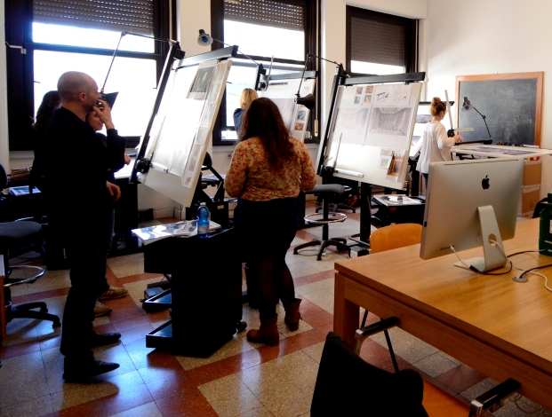 Aula di scenografia al CSC