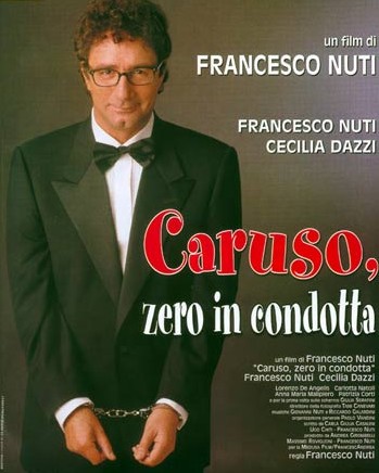 Francesco Nuti nella locandina di Caruso, zero in condotta