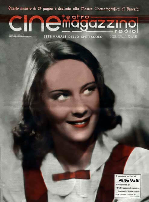 Mostra Fondo Alida Valli - Cine Magazzino n. 37, 11 settembre 1941