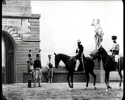 Un fotogramma del film "La presa di Roma", Alberini & Santoni (1905)