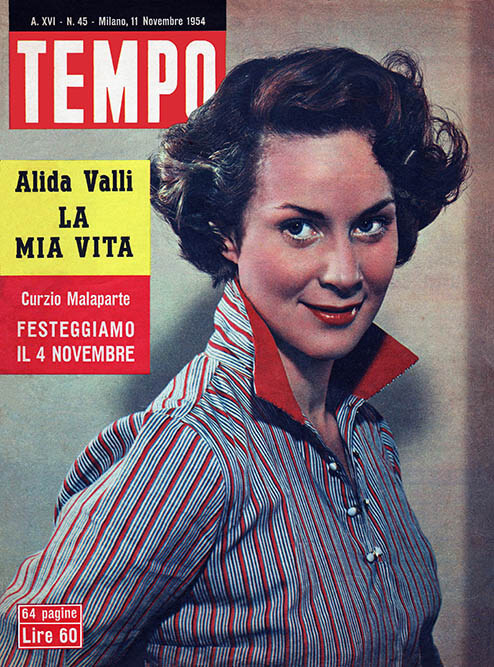 Mostra Fondo Alida Valli - Tempo anno 16 n. 45, novembre 1954