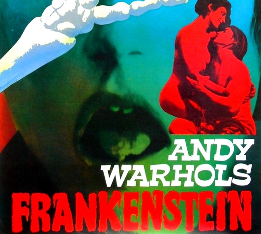 Locandina di "Il mostro è in tavola... barone Frankenstein" di Paul Morrissey (1974). Andy Warhol presentation