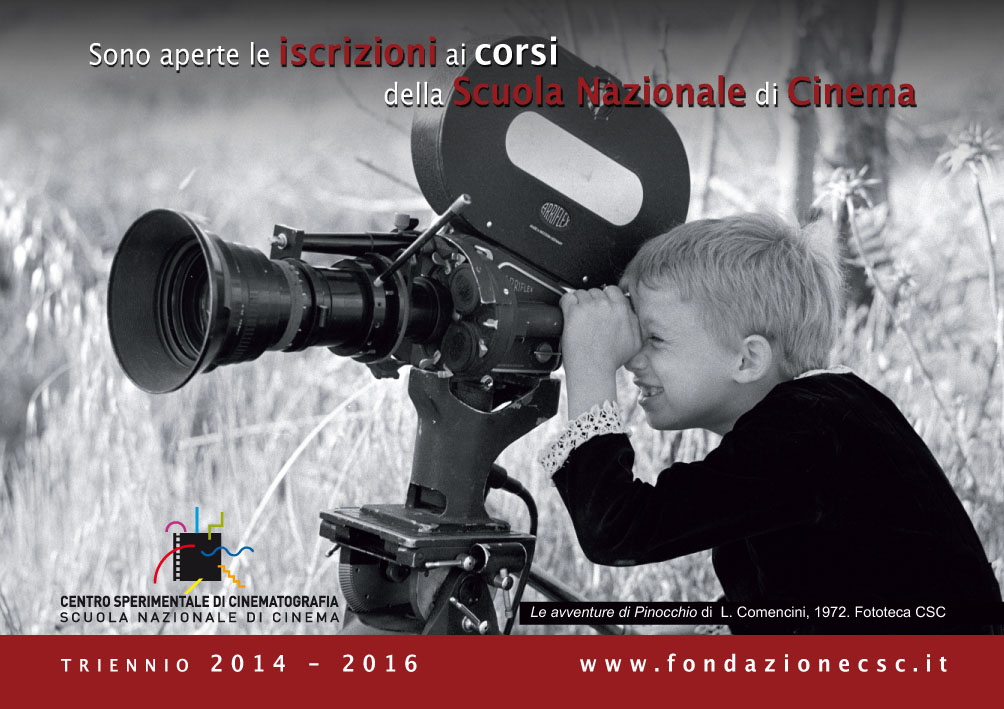 Cartolina bando di concorso Centro Sperimentale di Cinematografia, triennio 2014- 2016