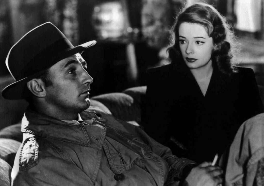 Robert Mitchum e Jane Greer in "Out of the Past" (Le catene della colpa) di Jacques Tourneur (1947)