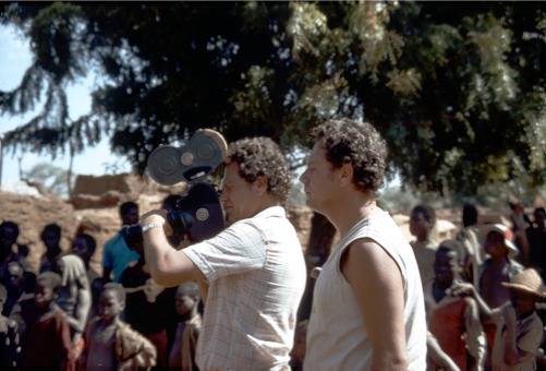 I fratelli Alfredo e Angelo Castiglioni sul set in Africa