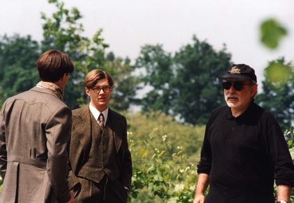 Claudio Bondì sul set de "L'educazione di Giulio"(2001)