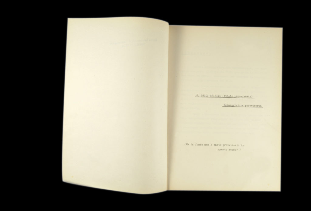 Giulietta degli spiriti - Sceneggiatura presente nella Biblioteca Luigi Chiarini - Centro Sperimentale di Cinematografia