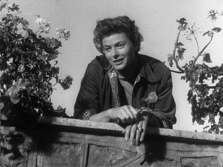 Ingrid Bergman nell'episodio omonimo, diretto da Roberto Rossellini, del film collettivo "Siamo donne" (1053). Fotogramma dalla pellicola conservata in CN