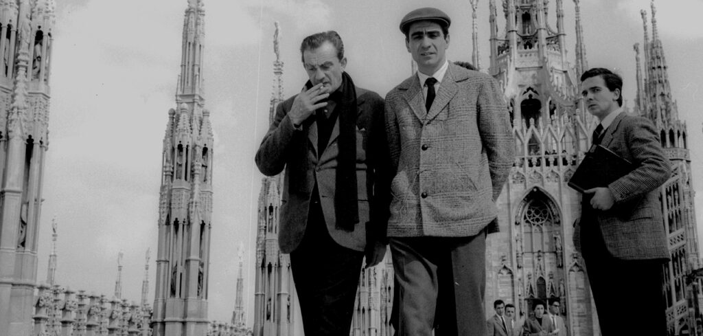 Giuseppe Rotunno e Luchino Visconti sul set di "Rocco e i suoi fratelli" (1960)