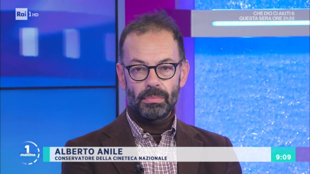 Alberto Anile, Conservatore della Cineteca Nazionale, a Uno Mattina per parlare del portale Cinecensura